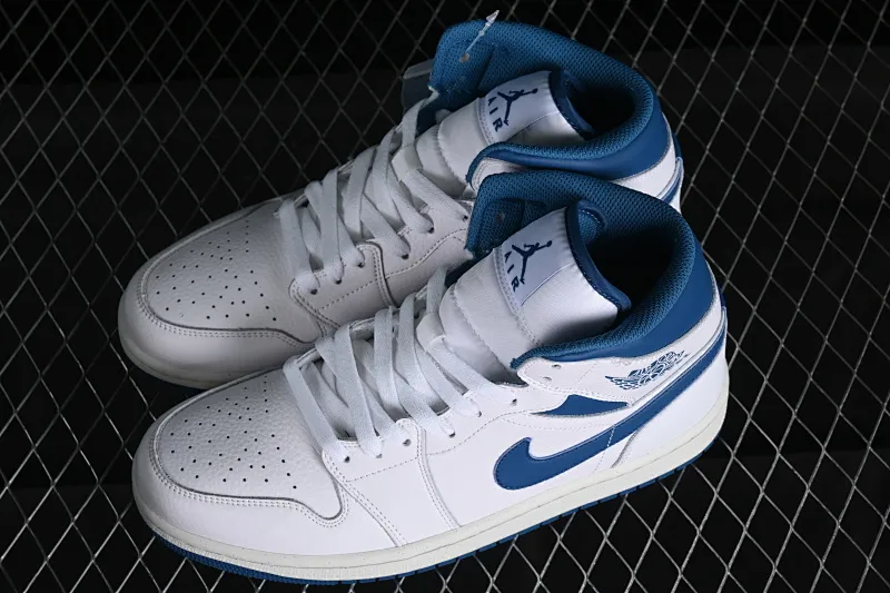 All categories Air Jordan Jordan series basketball shoes Air Jordan 1 Mid Air Jordan 1 Mid "Industrial Blue" AJ1 Joe 1 smoke gray jade Chinese culture basketball shoes FN5215-141